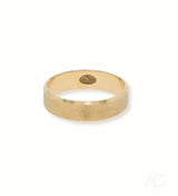 18k solid gold wedding band with domed inner surface