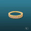 18k gold wrap ring featuring twisted rope design and sparkling white czs