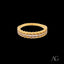 18k gold wrap ring featuring a twisted rope design and sparkling white CZs