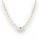 18k Italian style link anklet with delicate gold chain and lobster clasp