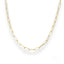 Shiny gold paperclip chain necklace showcasing 18k Italian style link design in art gold jewelry