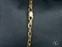 18k solid gold bracelet with diamond-cut link chain and lobster clasp