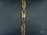 18k solid gold bracelet with gleaming mariner chain and navy link pattern