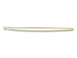 Thin 18k solid gold bracelet with navy link pattern and lobster clasp