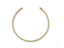 Gold-colored open circular necklace with delicate chain design in 18k solid gold