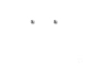 18k white gold 3mm ball stud earrings, certified 18k solid