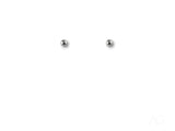 18k white gold 3mm ball stud earrings, certified 18k solid