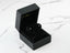 Black velvet jewelry box with 18K white gold certified 18k solid silver stud earrings