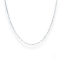 18k white gold anklet with silver rolo chain, sleek sophistication