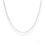 Silver Rolo Chain Necklace displayed on an 18k White Gold Anklet showcasing sleek sophistication