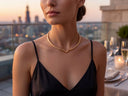 Vera Contour 18K solid gold choker showing the contour profile