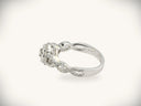 18k white gold diamond ring 0.82ct with twisted band design