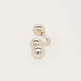 18k white gold elegance spiral barbell bellybutton piercing