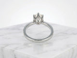 18K white gold engagement ring with 1ct marquise diamond and accents