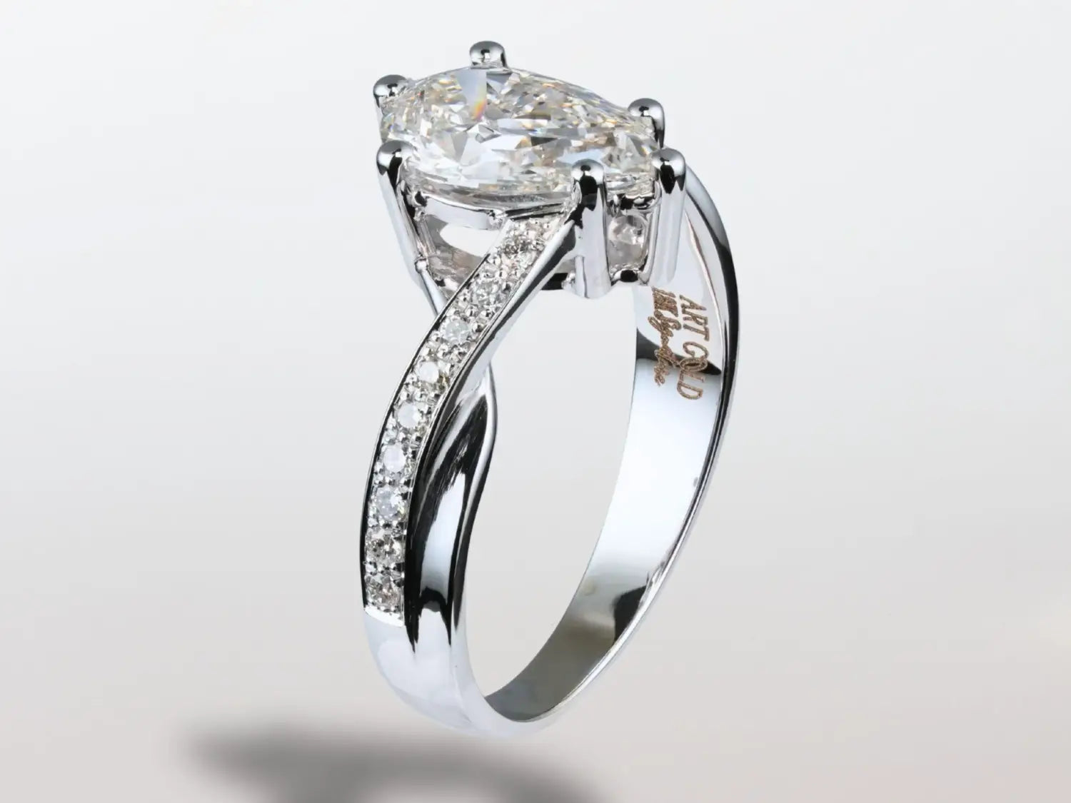 Pear Radiance — Lab‑Grown Diamond Engagement Ring in White Gold