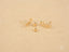 Delicate 3 Stars Earrings in Art Gold Jewelry, Certified 18K Solid for Elegant Style
