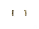 Pair of gold-toned star-shaped ear climber earrings, certified 18k solid