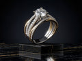 18K Two-Tone Gold Engagement Ring with 1ct Diamond