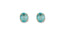 Azure Embrace earrings featuring oval blue topaz and CZ halo in 18k gold