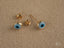 Azure Guardian 18k Gold Evil Eye Stud Earrings, stunning art gold jewelry for protection