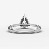Cathedrale pear diamond setting in gold, view 18