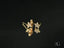 Gold Star Earrings with embedded gems in certified 18k solid art gold jewelry