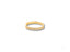 Gold ring with small diamonds in 18k yellow gold half-round design, captivating elegance