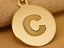 Celestia Initial Disc Personalized Pendant Art Gold Jewelry 