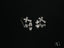 Silver Celestial Cross 18K White Gold CZ Earrings in elegant art gold jewelry design