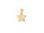 Gold star-shaped pendant with bail attachment featuring Celestial Smoke Crystal and 18k gold