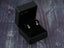 Gold star earrings in a black jewelry box, showcasing 18K Gold Star Drop Earrings