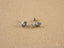 Silver stud earrings with backs in 18K White Gold featuring Star CZ, perfect art gold jewelry