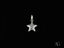 Silver star pendant with bail in 18k white gold, perfect for a celestial theme