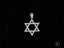 Star of David pendant in 18k white gold adorned with sparkling diamonds