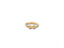 Gold ring with bow design and diamonds, made of 18k yellow gold for all occasions