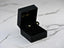 Charming Bow 18k Gold CZ Heart Bow Earrings in an elegant black jewelry box