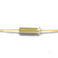 Gold chain bracelet featuring a rectangular olive-green gemstone in 18k yellow gold