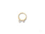 Elegant 18k yellow gold ring featuring two stunning diamond stones for any occasion