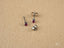 Silver stud earrings with red stones in Crimson Radiance certified 18k solid gold jewelry