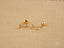 Cupid’s Arrow 18k Gold CZ Arrow Earrings with push-back clasp in elegant art gold jewelry