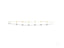 Delicate 18k gold bracelet featuring polished gold spheres and small green gemstones