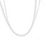 Delicate 18k white gold box chain necklace featuring a simple, elegant design