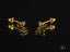 Gold CZ heart charm earrings with clear gemstones, perfect heart drop earrings