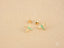 Gold dragonfly stud earrings in certified 18k solid gold with turquoise accents