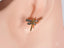 Elegant Dragonfly Earrings in 18k Solid Gold with Diamond Wings for unique art gold jewelry