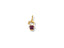 Gold and purple crystal charm pendant shaped like a girl in 18k Gold Dual Elegance Pendant