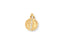 18k Gold Dual Harmony Pendant with Two Faces and Classical Profile Engraving Design