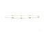 Delicate 18k gold bracelet with polished gold spheres and pearl accents on chain links