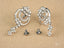 Elegant 18K Diamond Earrings featuring a Floral Design in Art Gold Jewelry style