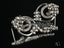 Silver clover-themed brooch with diamond accents in Elegant 18K Diamond Earrings – Floral Design